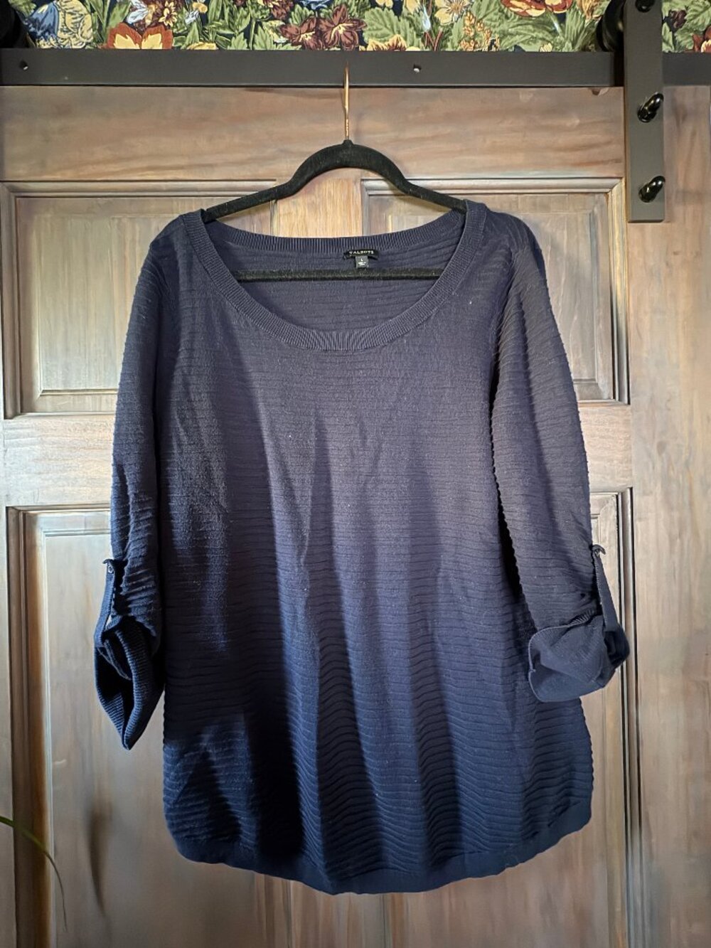Talbots Womens size L navy shirt